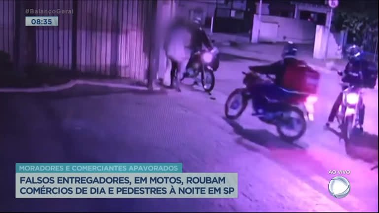 Falsos entregadores roubam comércios e pedestres na zona sul de SP falsos-entregadores-roubam-comercios-e-pedestres-na-zona-sul-de-sp